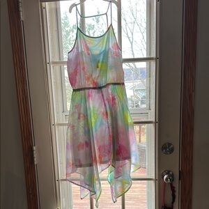 Multi color Girls Tiered Sundress